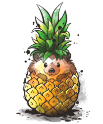 Pineapple Hedgehog - Qwertee.com